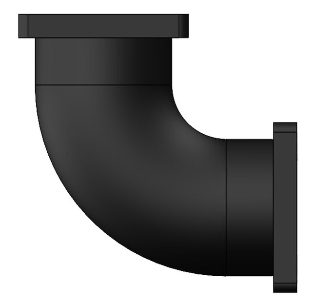 90-Degree Elbow Pipe with Flanged Connections – image 2 of 5