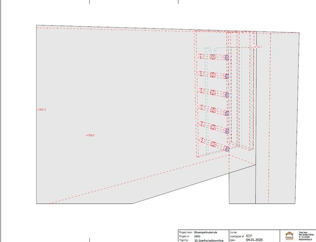 3D model of CLT and Glulam Structure