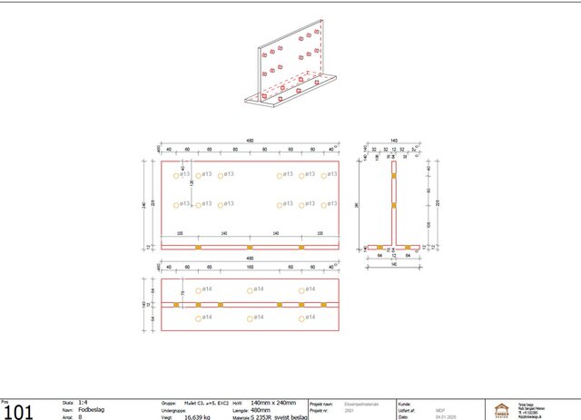 3D model of CLT and Glulam Structure