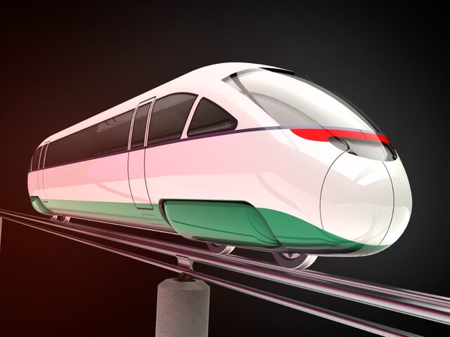 3D model of "SmartTrain" Gyro-monorail concept