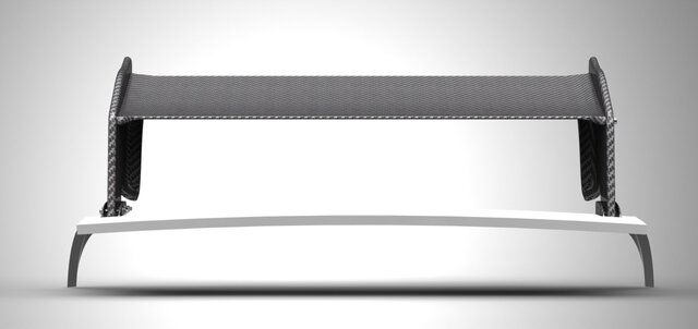 3D model of Carbon Fiber Rear Wing Concept