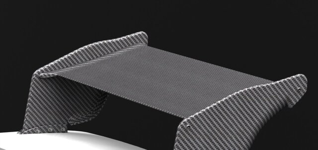 3D model of Carbon Fiber Rear Wing Concept
