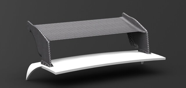 Carbon Fiber Rear Wing Concept