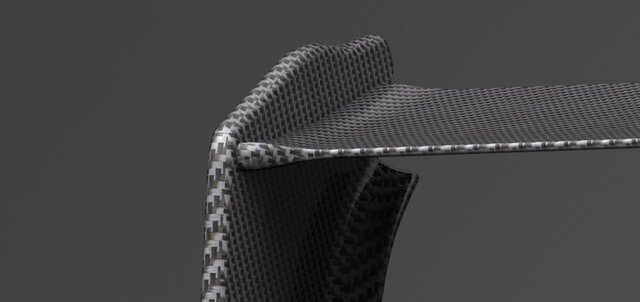 3D model of Carbon Fiber Rear Wing Concept
