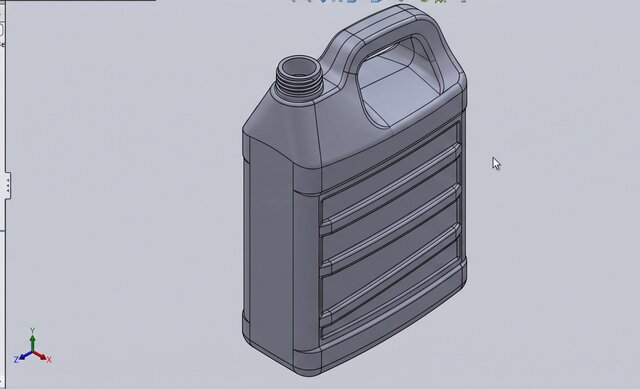 3D model of Plastic Packaging Engineer, HDPE Bottle Structural Design