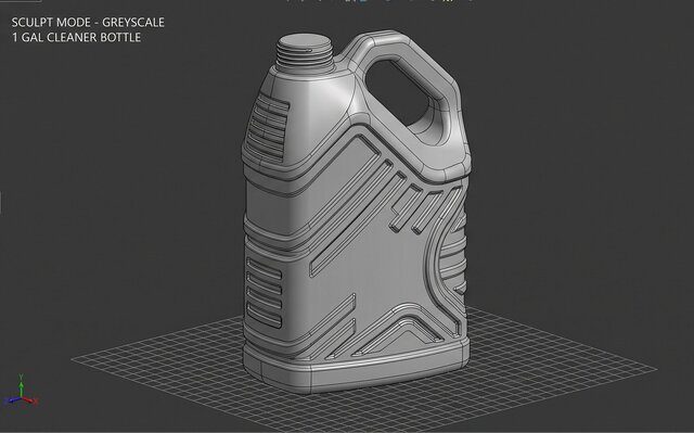 3D model of Plastic Packaging Engineer, HDPE Bottle Structural Design