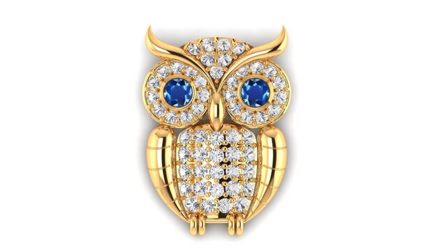 Luxury 3D Jewelry CAD Model | Sapphire & Diamond Bespoke Gold Bangle Bracelet | Manufacturing & 3D Print Ready STL – image 4 of 15