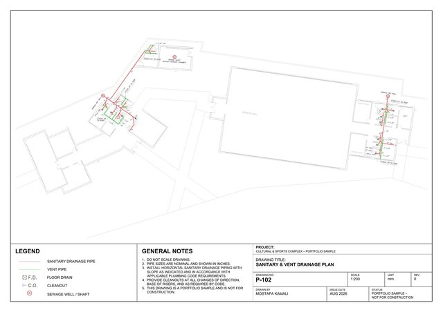 3D model of Cultural & Sports Complex – MEP & Mechanical Systems Design