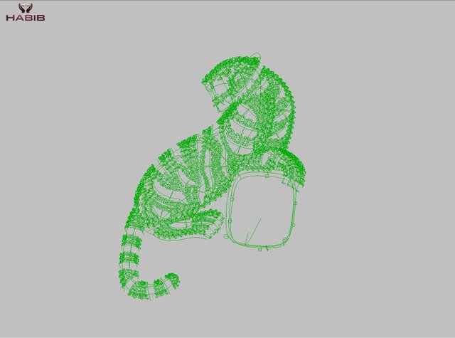 3D model of Luxury Tiger Emerald Jewellery – Manufacturing-Ready CAD Design