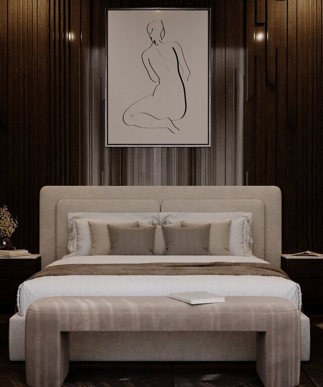 3D model of Modern Cozy Bedroom Interior