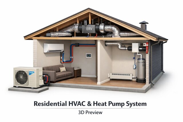 Residential HVAC & Heat Pump System – NYC Energy Code Compliant