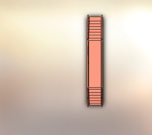 3D model of Industrial Steel Staircase & Platform Assembly