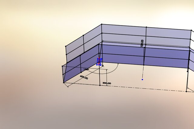 3D model of Industrial Steel Staircase & Platform Assembly