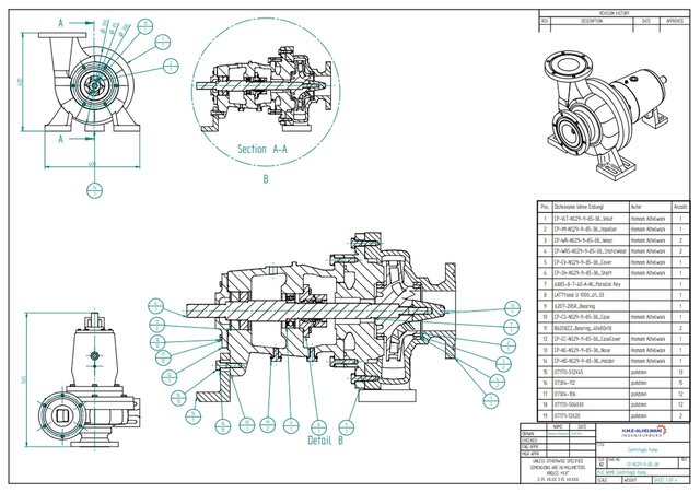 3D model of Centrifugal Pump Design | Full Hydraulic Calculation & 3D Modeling
