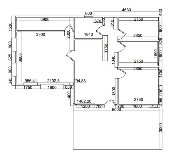 3D model of 2D Residential Floor Plan – AutoCAD