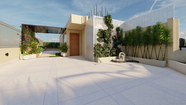 3D model of nri complex terrace walkthrough video