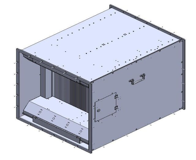 3D model of M50 Air Purification Module for AHU - Sheet Metal Enclosure Design