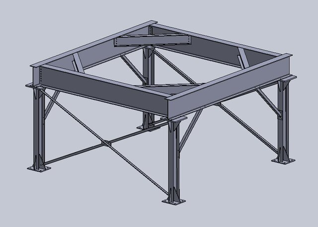 Bolt-Together Structural Support Frame – SolidWorks Design