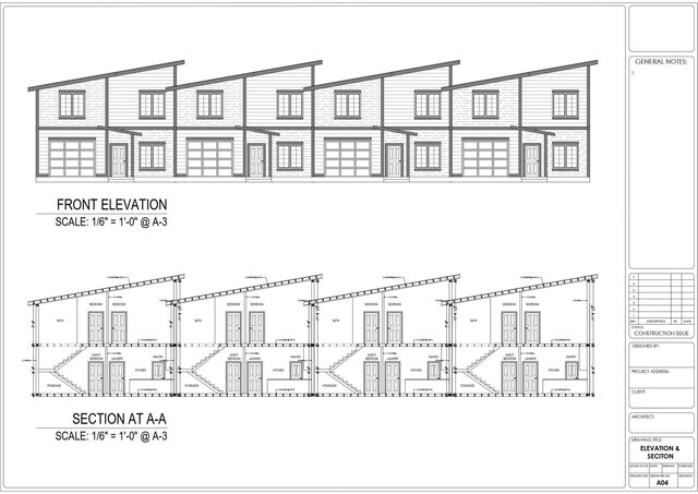 Blueprint Drawings of John's Homes