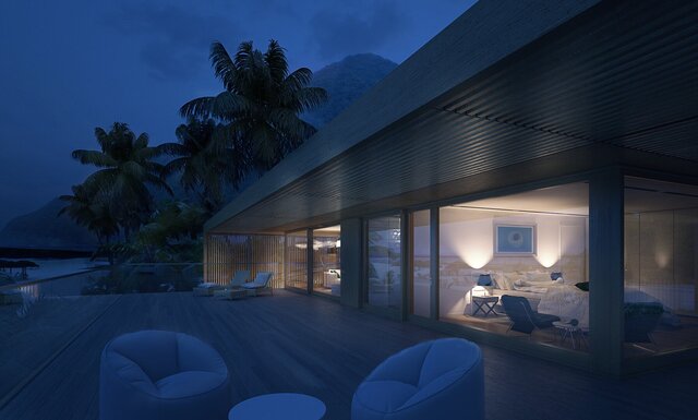 3D model of Holiday resort - villas