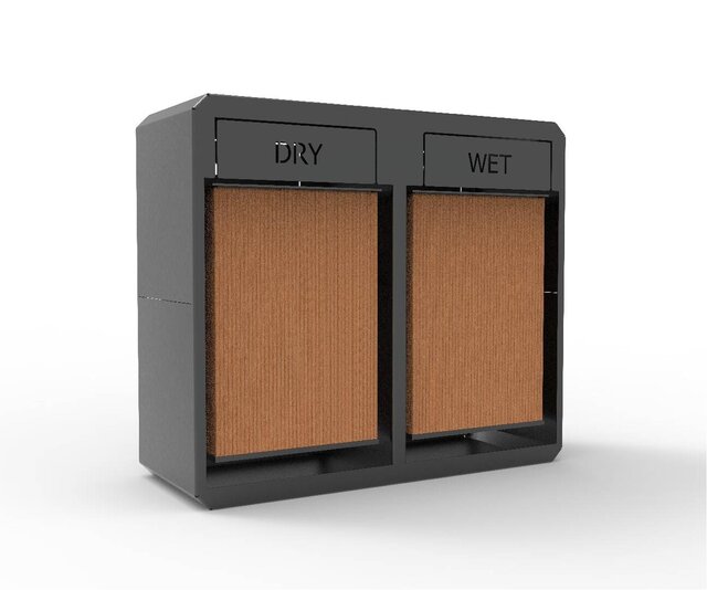3D model of Modular Urban Furniture Suite: Integrated Seating, Waste Management & Lighting