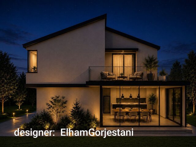 Modern villa exterior design