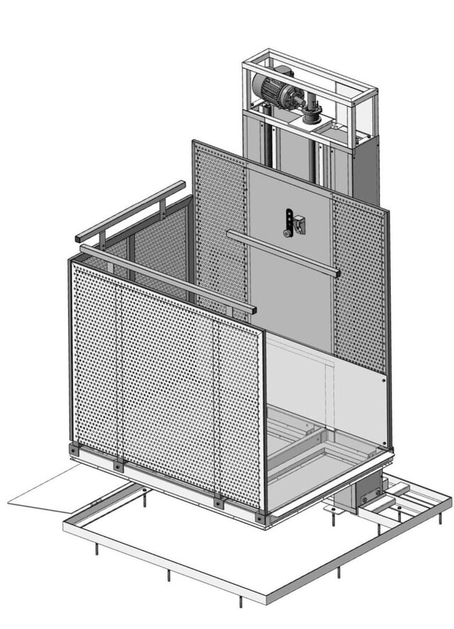 3D model of A lift for people with disabilities
