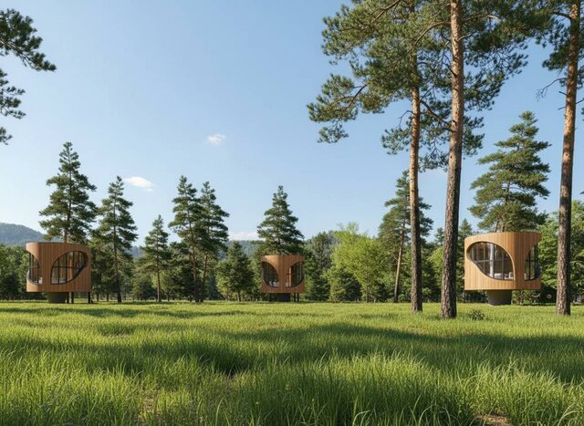 Tree House Modules - Chateu Ebaupineau [France]