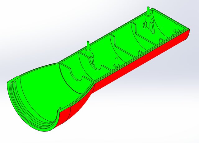 3D model of Injection-Molding Ready Flashlight Housing