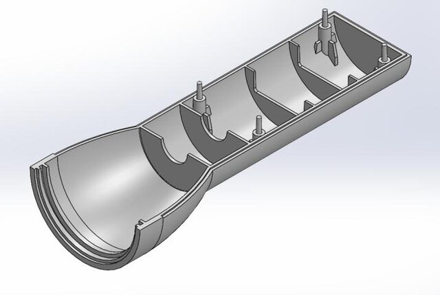 3D model of Injection-Molding Ready Flashlight Housing