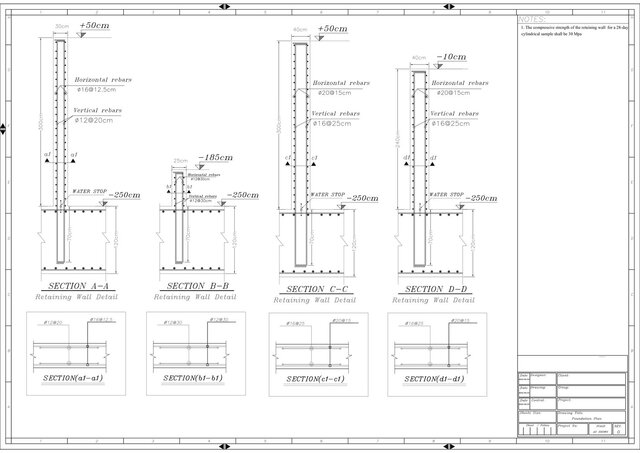 Multi-Story RC Building – Structural Framing, Column Layout & Reinforcement Detailing (AutoCAD)