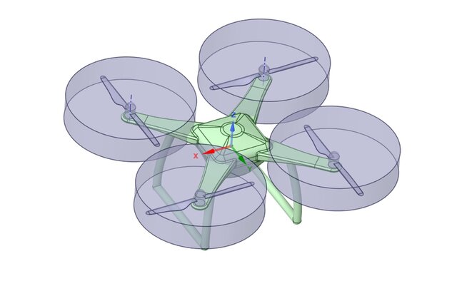 3D model of Quadcopter Design & Hover Performance Analysis