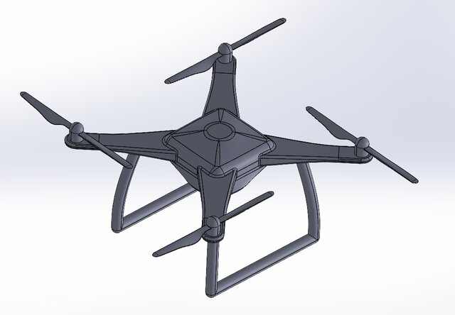 3D model of Quadcopter Design & Hover Performance Analysis