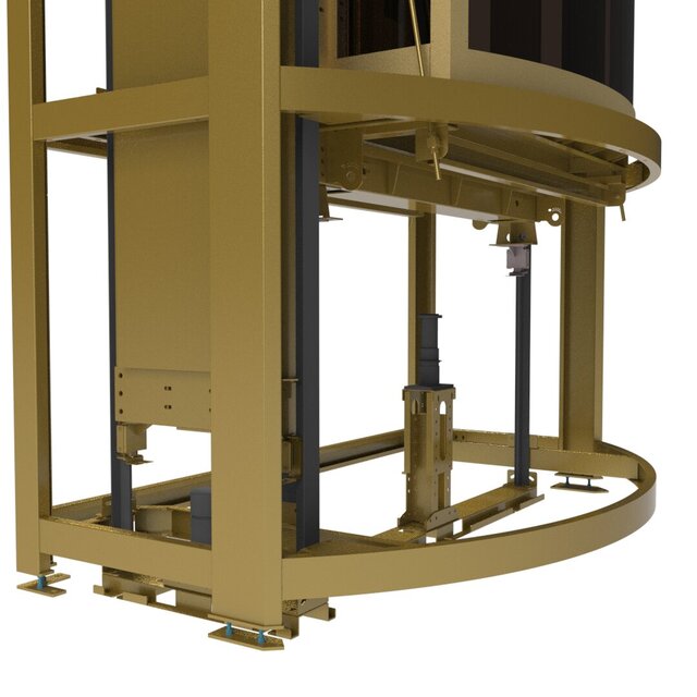 3D model of Semi-Circular Shaft Elevator
