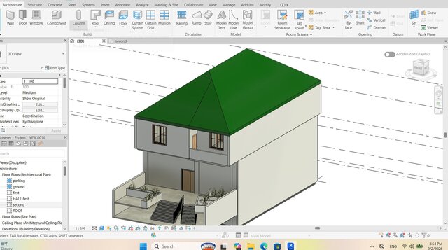 3D model of cad-to-revit