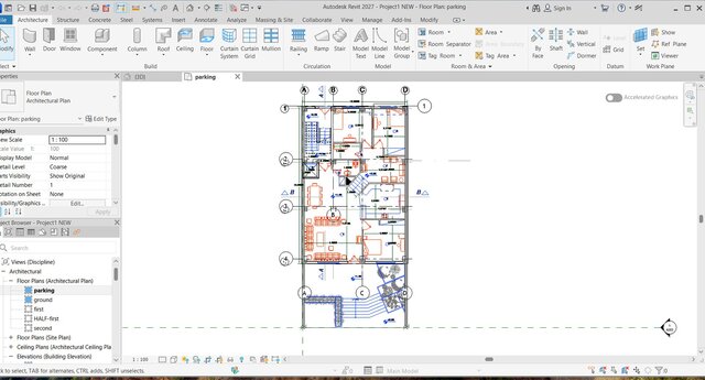 3D model of cad-to-revit