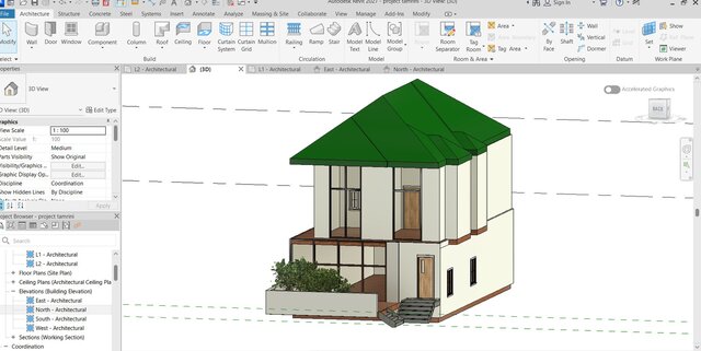 3D model of cad-to-revit
