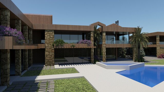 3D model of Luxury Modern Residential Architecture – Photorealistic 3D Case Study