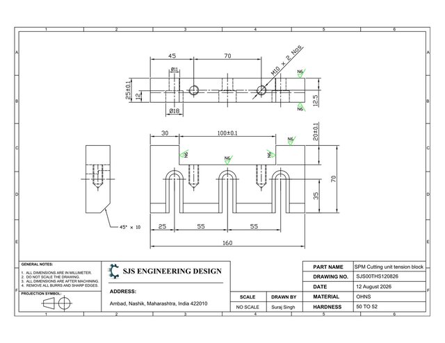 SPM Cutting Unit Tension Block