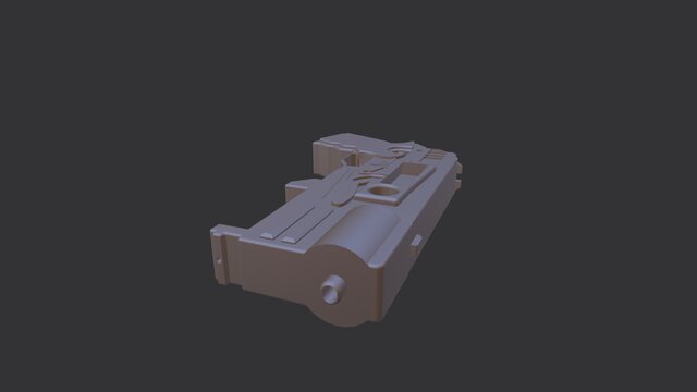 3D model of Fallout 10mm pistol remake