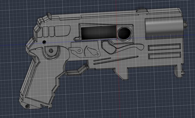3D model of Fallout 10mm pistol remake