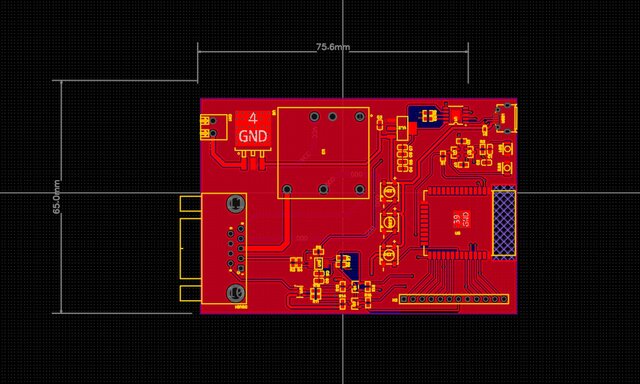 3D model of ESP32-Based Industrial Gas Control & IoT Interface PCB