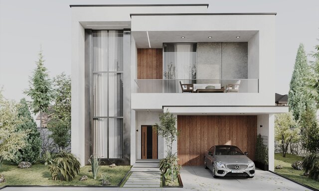 3D model of Modern Luxury Villa Exterior Design