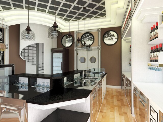 Central Bar Corleone – Interior Design & 3D Visualization