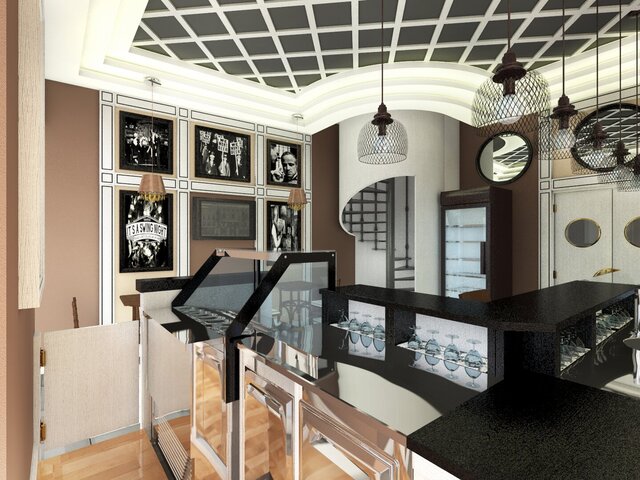 3D model of Central Bar Corleone – Interior Design & 3D Visualization