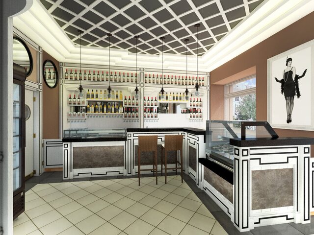 3D model of Central Bar Corleone – Interior Design & 3D Visualization