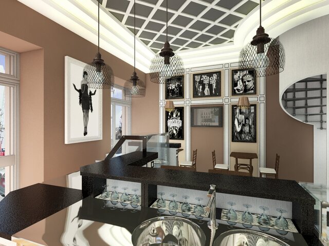 3D model of Central Bar Corleone – Interior Design & 3D Visualization