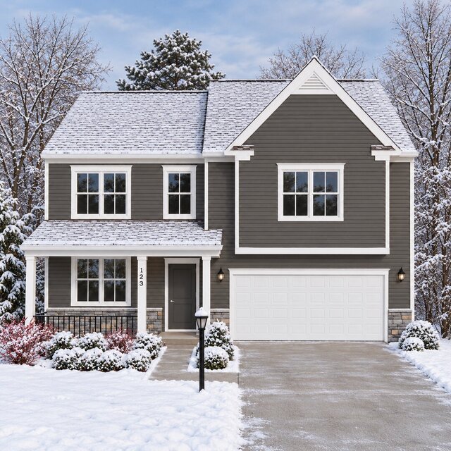 Two-Story Traditional Home Concept – 3D Visualization – image 3 of 4