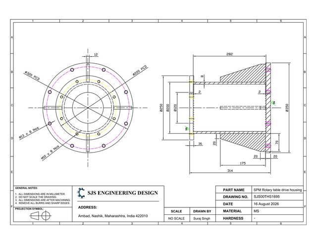 SPM Rotary Table Drive Housing