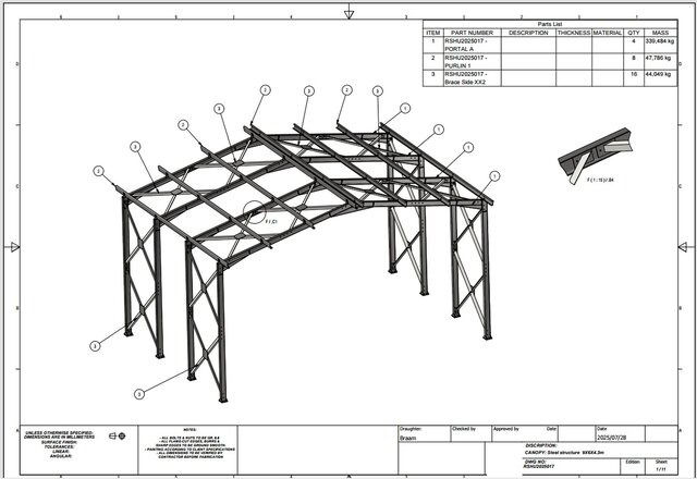3D model of Mechanical & Structural Design Portfolio - Plant, Steelwork & Fabrication Drawings